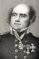 Sir John Franklin (1786-1847) gegraveerd door D.J. Pound van een foto, uit 